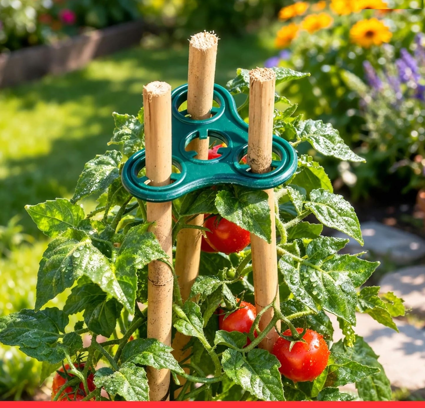 Pack of 6 Green Tomato & Vegetable Grow Bag Watering Pots  for Tomatoes, Strawberries & Herbs