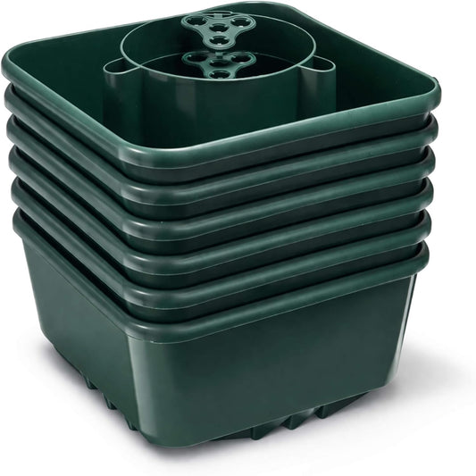 Pack of 6 Green Tomato & Vegetable Grow Bag Watering Pots  for Tomatoes, Strawberries & Herbs