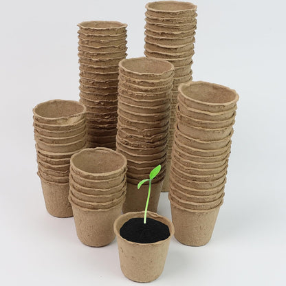 DIVCHI Plant Pots 96 Pcs 6 Cm Paper Cups Biodegradable Seed Pots Round Seedling Pots For Growing Vegetables, Fruit, Herb, Flower - DIVCHI
