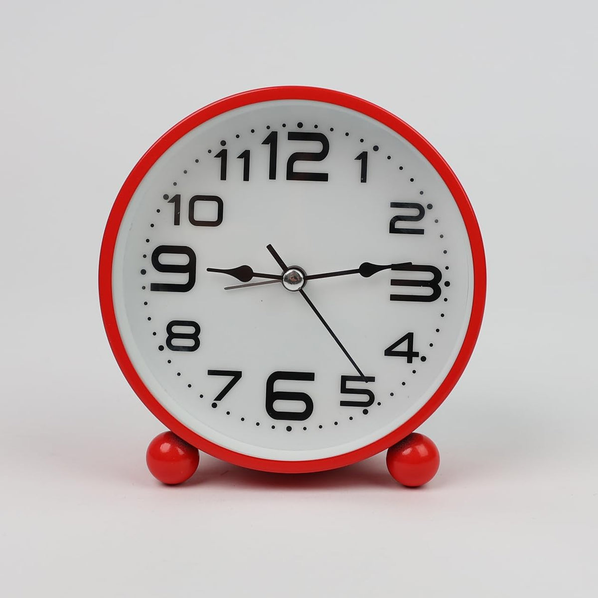 Non-Ticking Table Clock With Large Display Battery Powered For Heavy Sleepers - DIVCHI
