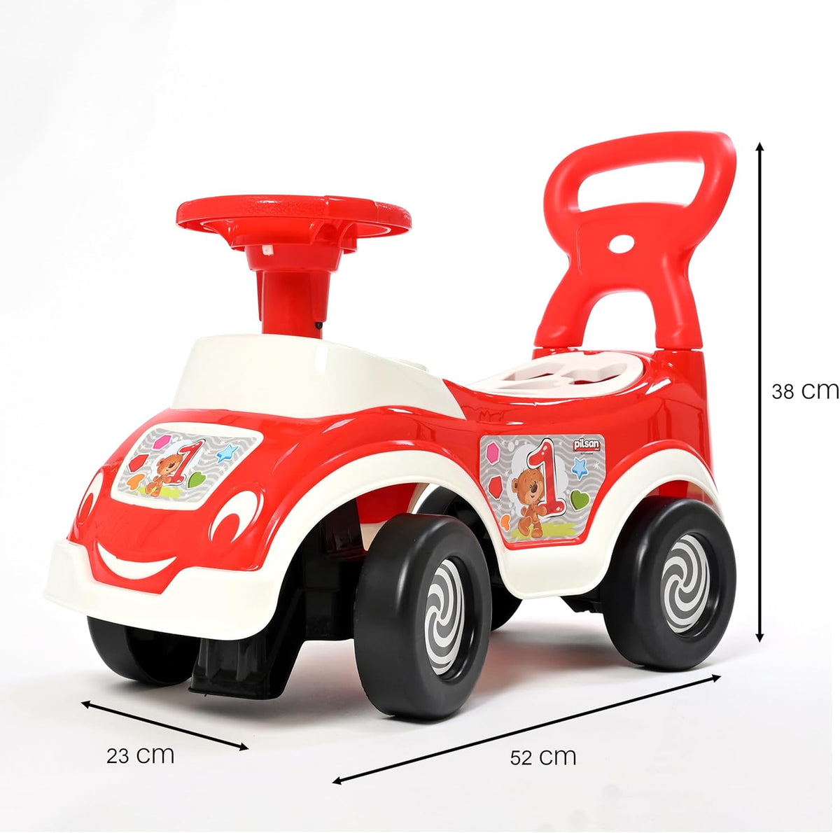Red toddler ride on car dimensions 52 x 23 x 38 cm