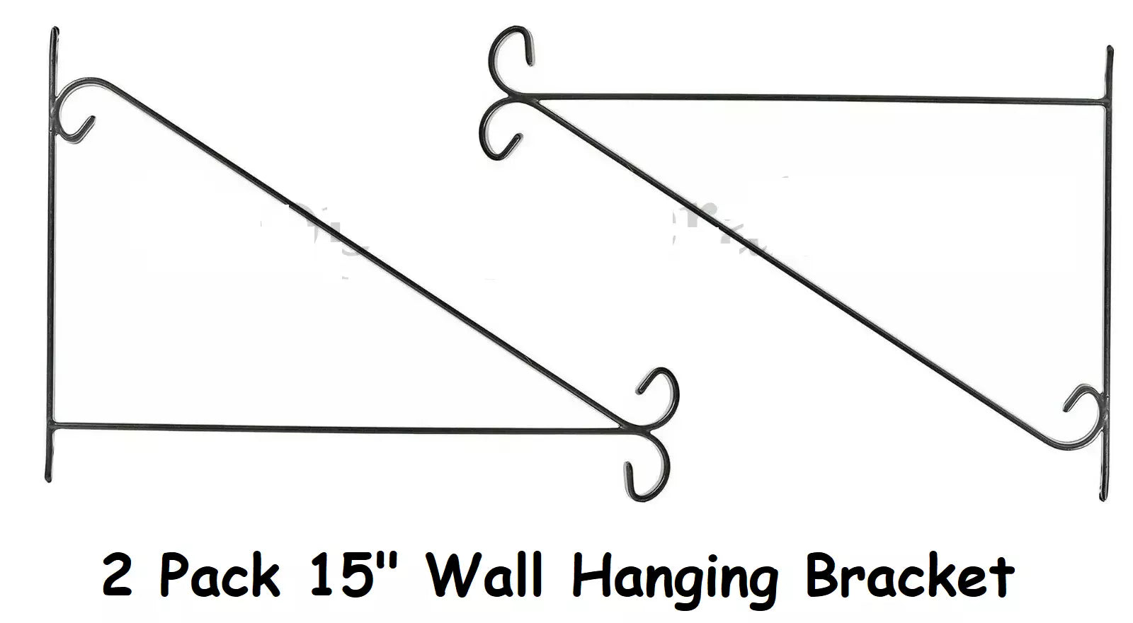 15" Wall Bracket Black Perfect To Hang Flower Pots & Lantons - DIVCHI