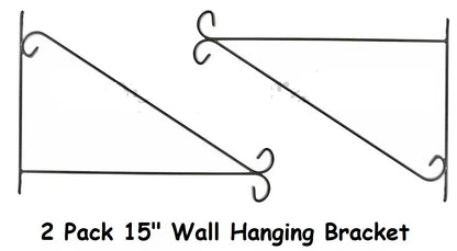 15" Wall Bracket Black Perfect To Hang Flower Pots & Lantons - DIVCHI
