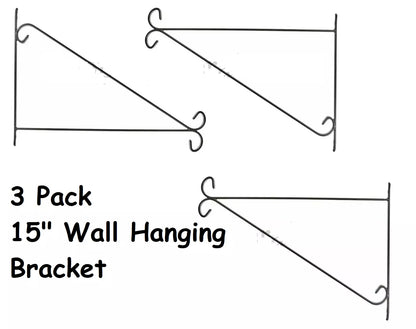 15" Wall Bracket Black Perfect To Hang Flower Pots & Lantons - DIVCHI