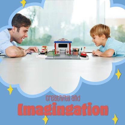 DIVCHI hospital playset includes 2 ambulances and a car