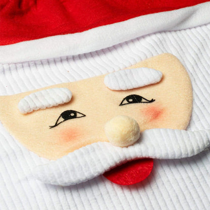 DIVCHI 3-Piece Christmas Toilet Seat Cover Set – Santa Claus Bathroom Decoration with Non-Slip Rug & Tank Lid Cover – Holiday Flannel Bathroom Set for Xmas Party Home Décor