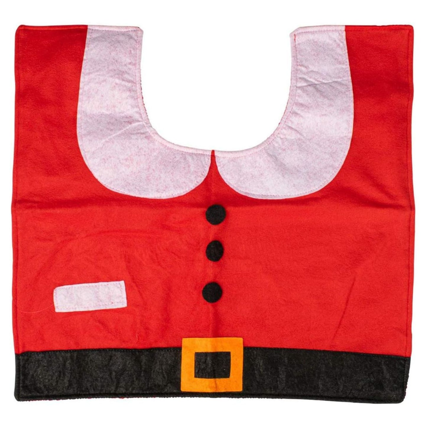 DIVCHI 3-Piece Christmas Toilet Seat Cover Set – Santa Claus Bathroom Decoration with Non-Slip Rug & Tank Lid Cover – Holiday Flannel Bathroom Set for Xmas Party Home Décor