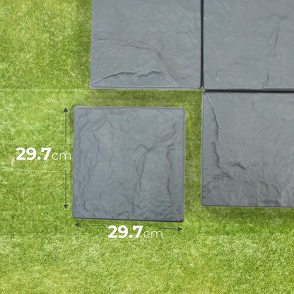 DIVCHI Garden Stepping Stones Stomp Garden Tiles Stepping Plastic Hard Wearing Durable (Pack Of 4)
