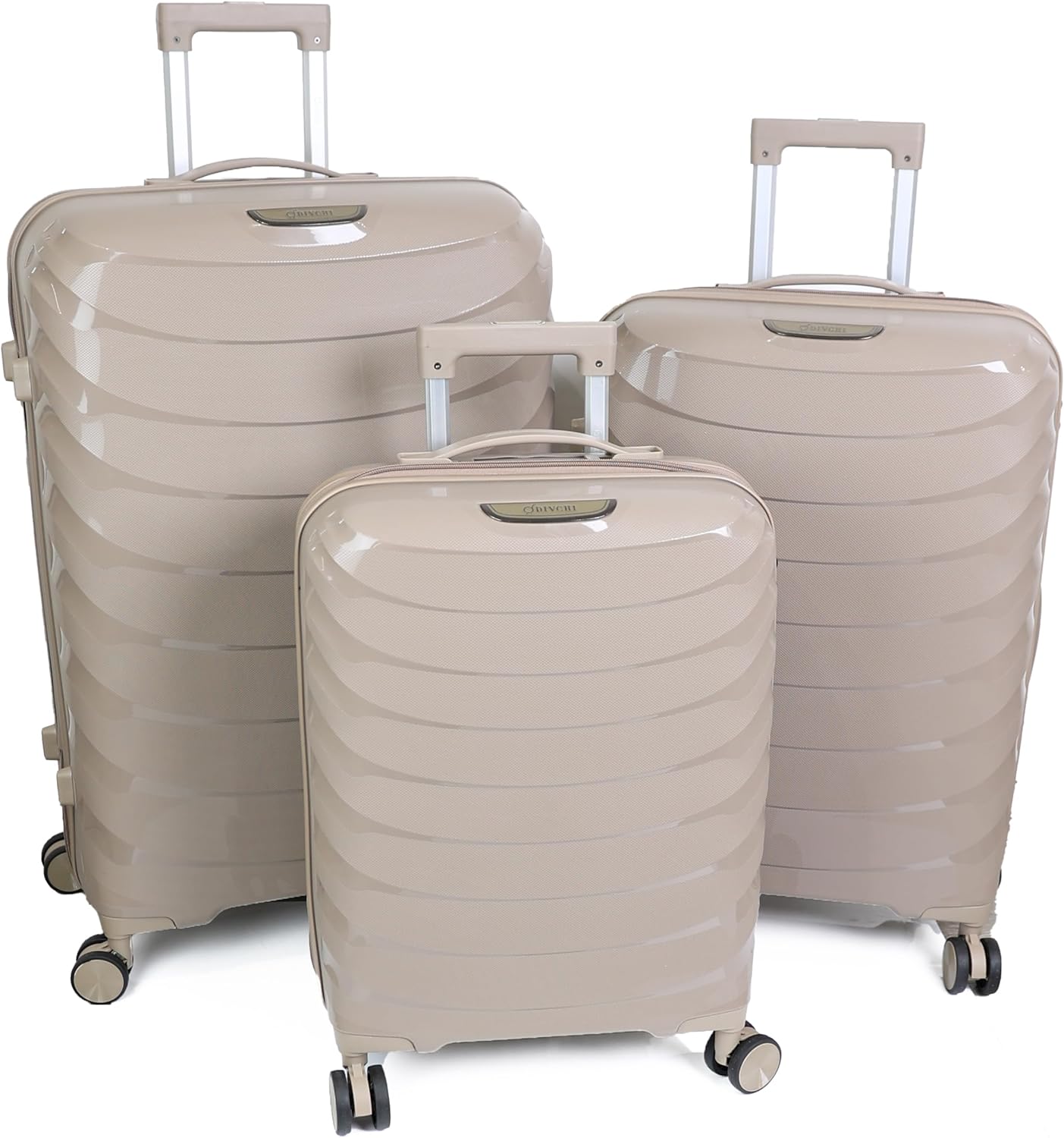 DIVCHI Luggage Sets 3 Piece Hard Shell Expandable Suitcases Lightweight Travel Trolley Suitcase with Spinner Wheels TSA Lock Telescopic Handle - DIVCHI