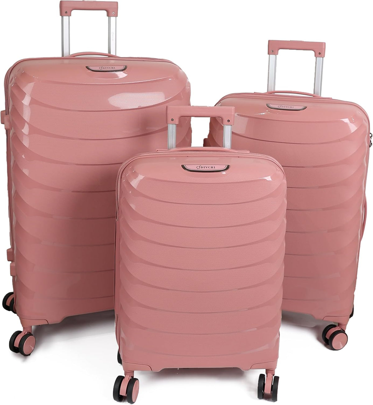 DIVCHI Luggage Sets 3 Piece Hard Shell Expandable Suitcases Lightweight Travel Trolley Suitcase with Spinner Wheels TSA Lock Telescopic Handle - DIVCHI