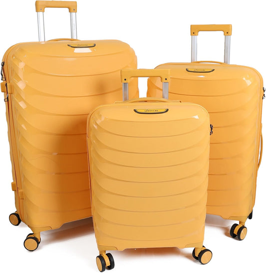 DIVCHI Luggage Sets 3 Piece Hard Shell Expandable Suitcases Lightweight Travel Trolley Suitcase with Spinner Wheels TSA Lock Telescopic Handle - DIVCHI