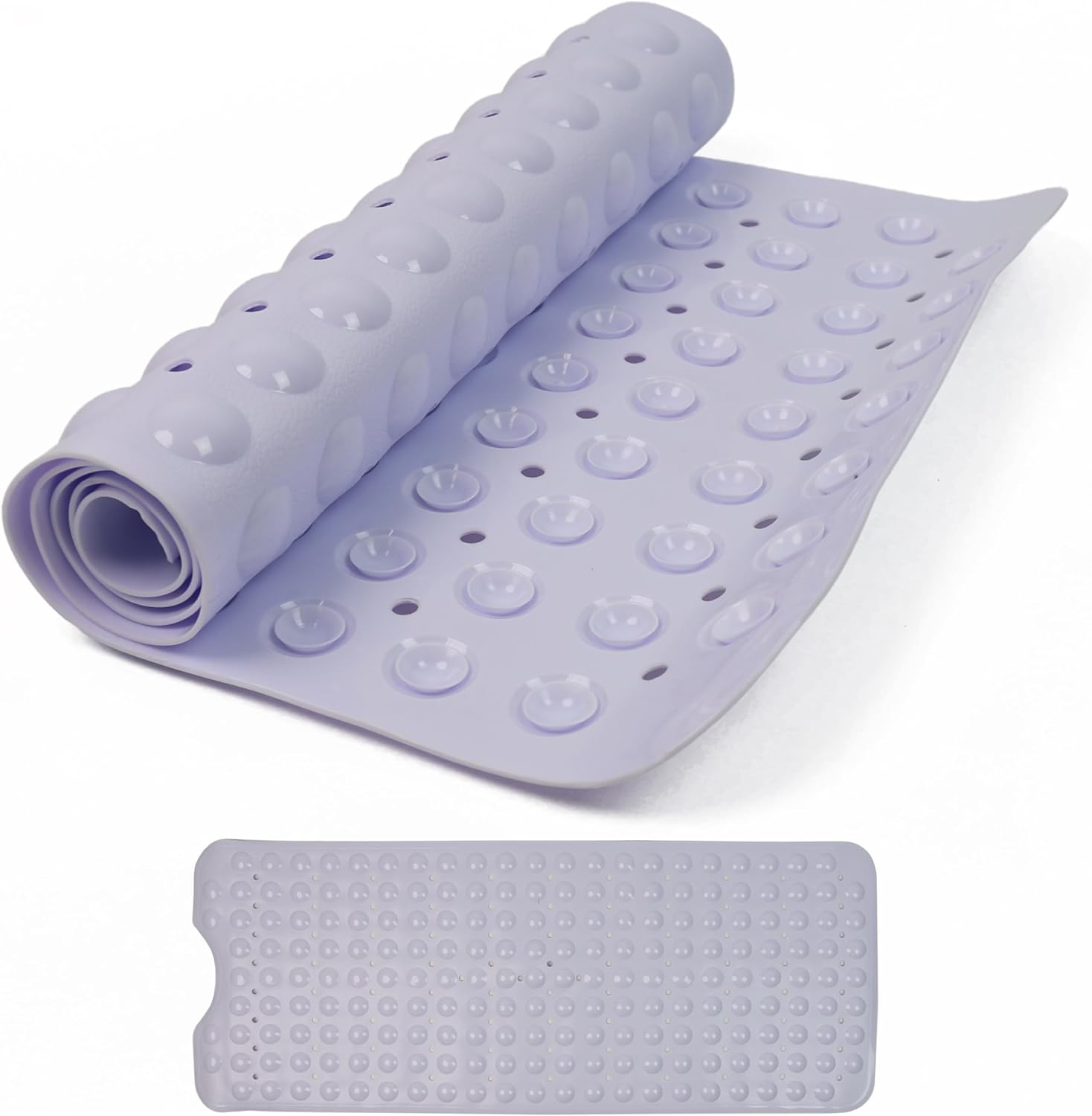 100 x 40 cm Shower Bath Mat Non Slip Anti Mould & Mildew With Strong Suction Cups Grip And Drain Holes - DIVCHI