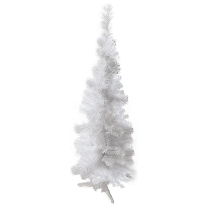 White artificial Christmas tree on a white background