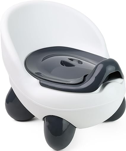 Toilet Training Seat with Non Slip Feet Splash Guard High Back Seat & Removable
