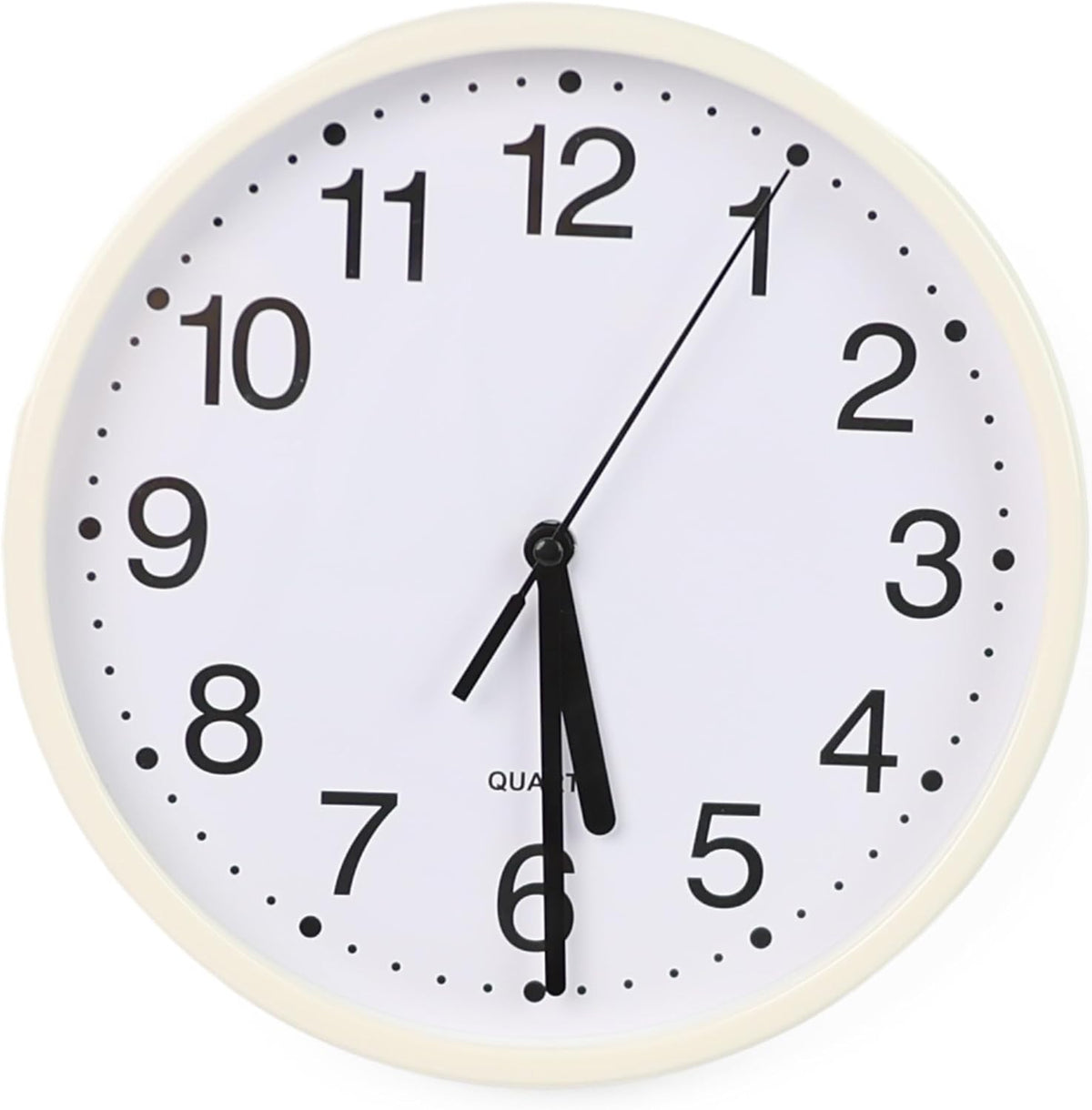 Wall Clock Silent & Non- Ticking w/ Modern Battery Operated Digital Quiet Sweep - DIVCHI