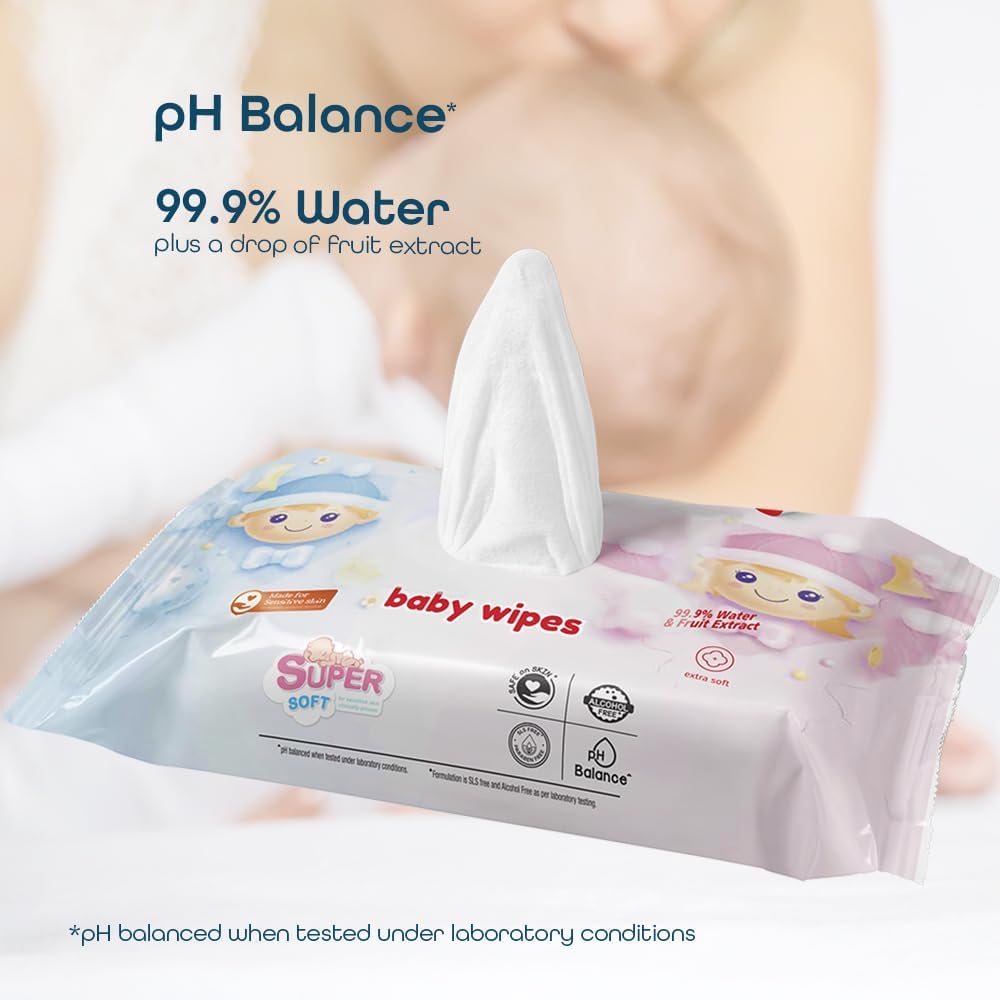 Baby Wipes Multipack 360 Wipes (5 Packs of 72 each) 99.9 Super So
