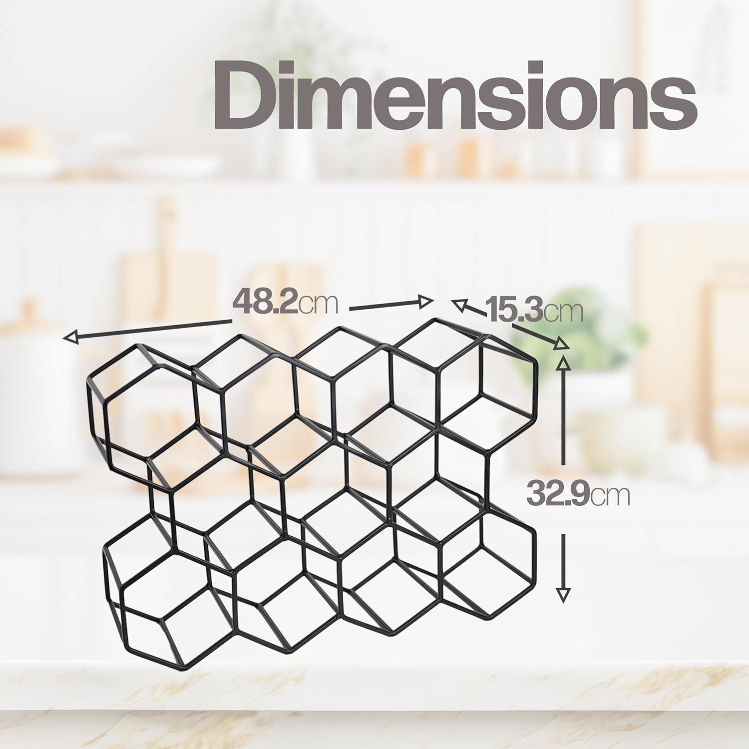 DIVCHI Wine Rack 11 Bottle Holder No Need Assembly Modern Metal Wire Wine Storage for Countertop Table Top Coffee Bar & Kitchen | Champagne Racks | Beer Stand - DIVCHI
