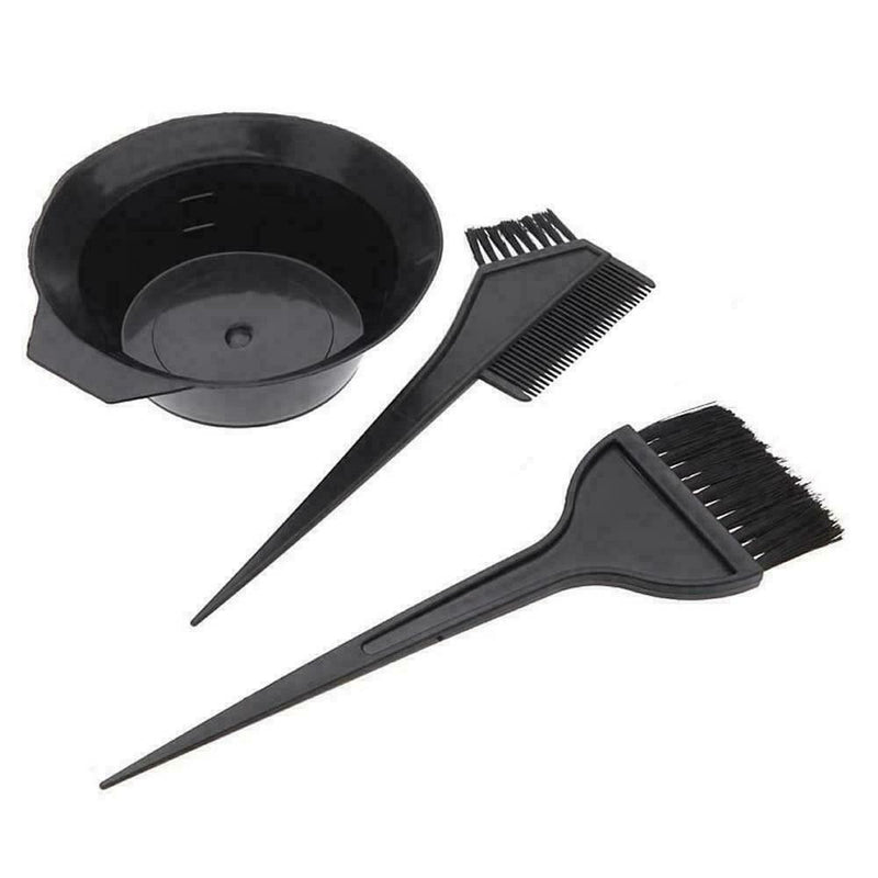 Hair Dye Coloring Bleach Bowl Comb Brushes Tint Kit Set - 3pcs