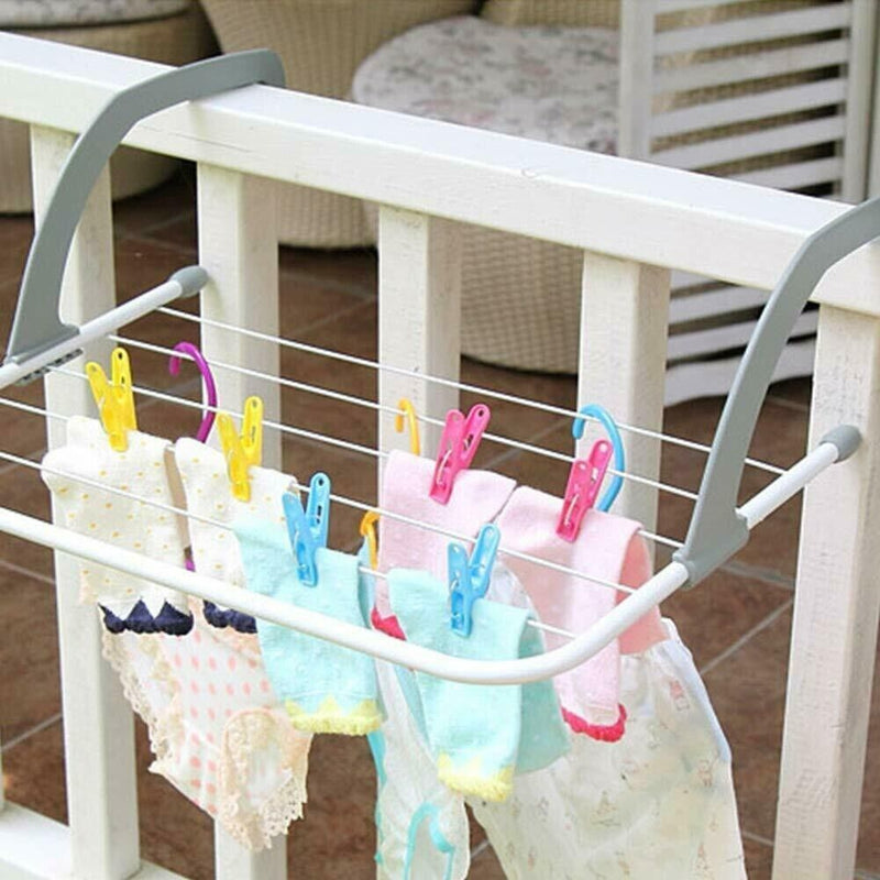 5 Bar Radiator Airer Adjustable Portable Foldable For Indoor Clothes Laundry Dryer