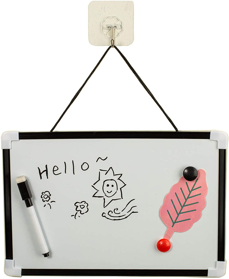 DIVCHI A4 Dry Wipe Magnetic Whiteboard Mini Office Notice Memo White Board Pen and Eraser