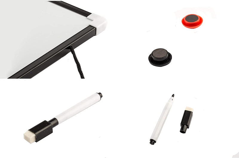DIVCHI A4 Dry Wipe Magnetic Whiteboard Mini Office Notice Memo White Board Pen and Eraser