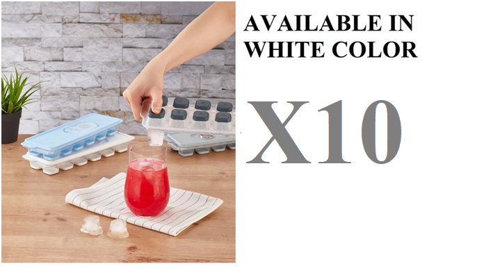 DIVCHI Random Colour 4 Pack Ice Cube Trays with Clear Removable Lid Easy Release, LFGB Certified and BPA Free Silicone Ice Cube Moulds for Freezer,Baby Food,Water,Other Drink - DIVCHI