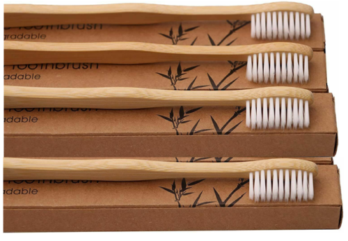 DIVCHI Bamboo Toothbrush, Wooden Toothbrushes, Biodegradable Eco Friendly Brush - DIVCHI