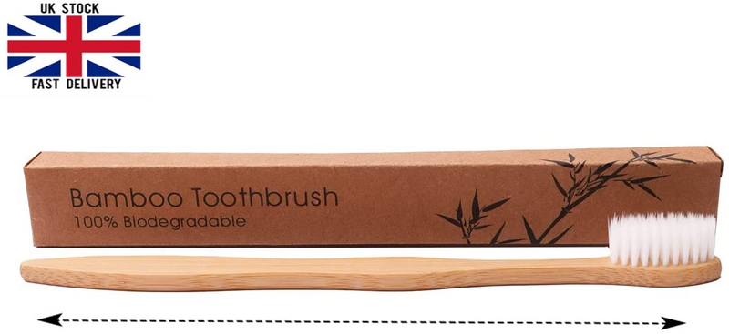 DIVCHI Bamboo Toothbrush, Wooden Toothbrushes, Biodegradable Eco Friendly Brush