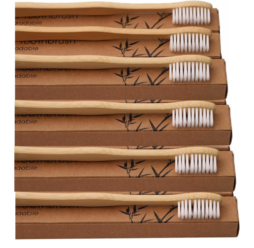 DIVCHI Bamboo Toothbrush, Wooden Toothbrushes, Biodegradable Eco Friendly Brush - DIVCHI