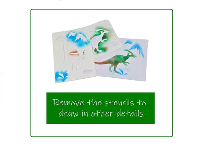 Dinosaur Air Flow Pens Playset in Hanging Box Kreative Kids Dinosaur Air Flow Pens - DIVCHI