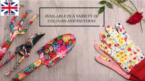 4-Piece Floral Garden Tool Set – Trowel, Cultivator, Pruning Shear & Gloves | Ergonomic Handles, Rust-Resistant Steel | Gardening Gift Set – 5 Colours - DIVCHI