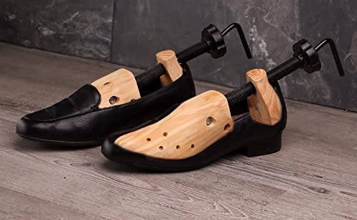 Shoe Stretcher Men And Women Shoe Widener Wooden Expander for Wide Feet (2 Pack)