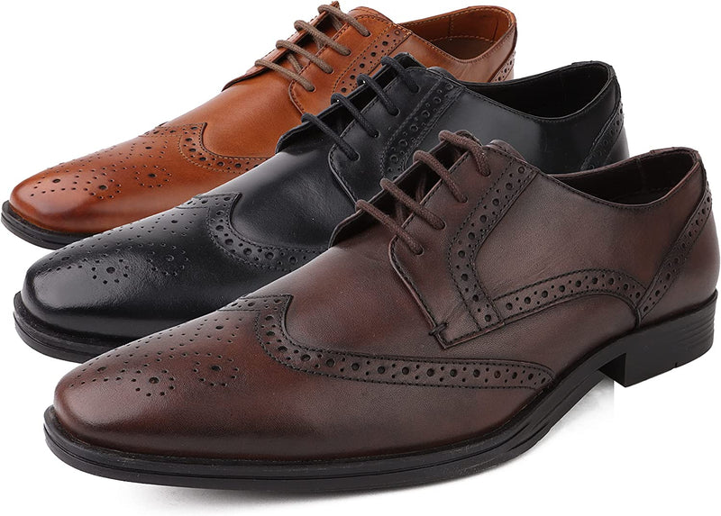 Classic Oxford Dress Shoes for Men Business Formal Brogues Derby Lace Up Shoes