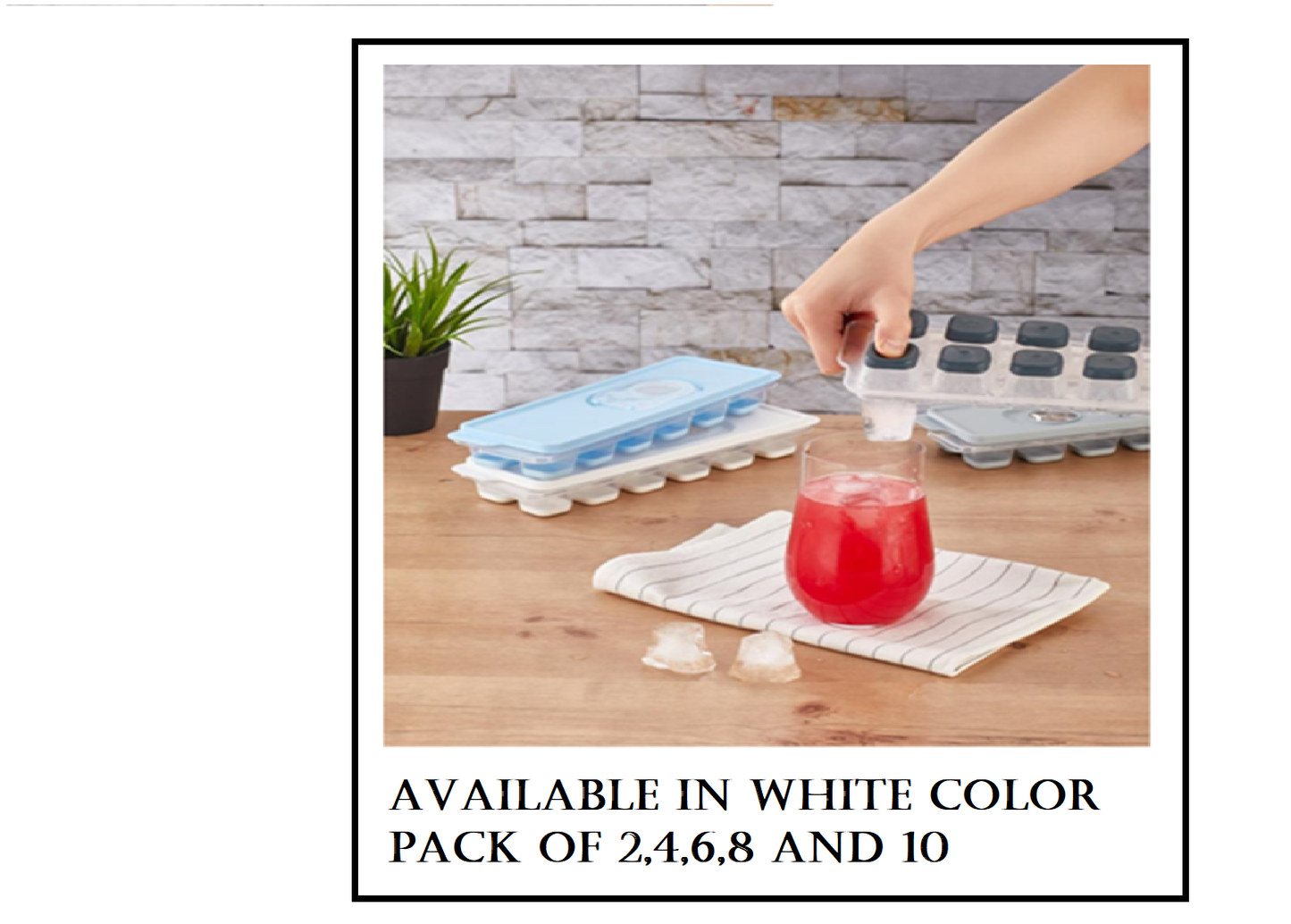 DIVCHI Random Colour 4 Pack Ice Cube Trays with Clear Removable Lid Easy Release, LFGB Certified and BPA Free Silicone Ice Cube Moulds for Freezer,Baby Food,Water,Other Drink
