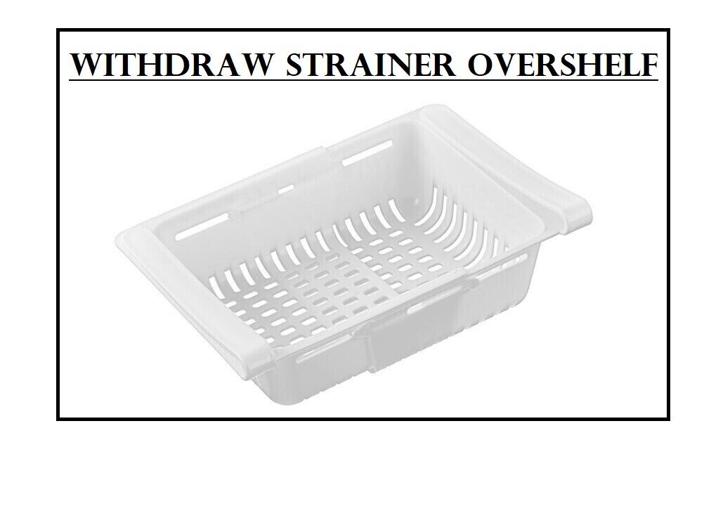 Fridge Box Can Kitchen Over shelf Storage Basket Rack Adjustable (195 ...