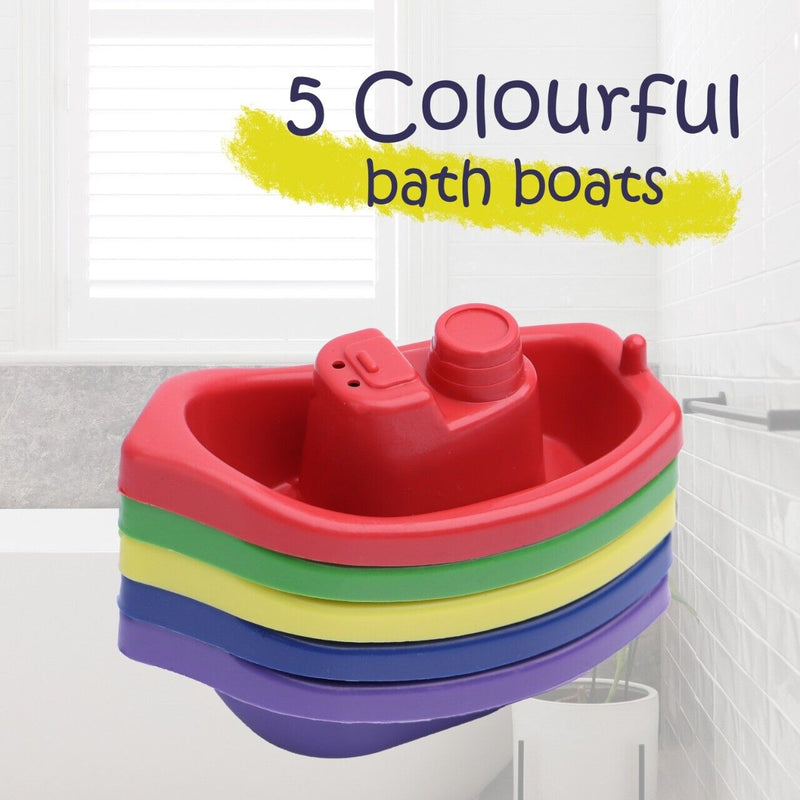 Pack of 5 Bath Time Boats for Lovely Children 3+ Years Toy for Fun Activity