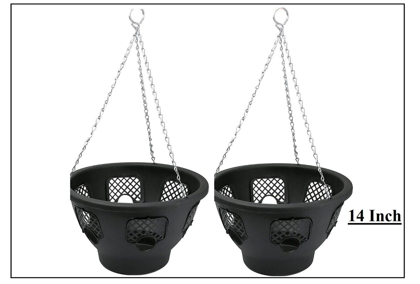 DIVCHI 14 Inch Hanging Basket Indoor Outdoor Balcony Patio