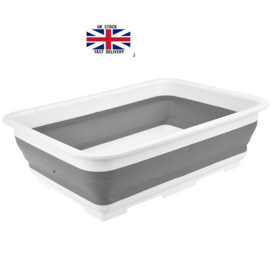 10L Collapsible Washing Up Bowl – Folding Dish Drainer for Kitchen, Camping & Sink Use - DIVCHI