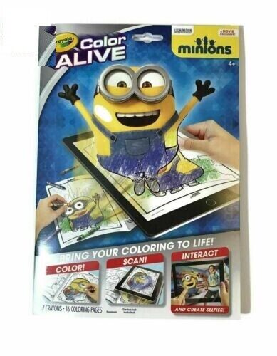 Despicable Me Color Alive With 7 Crayons Magic 16 Coloring Pages Minions.
