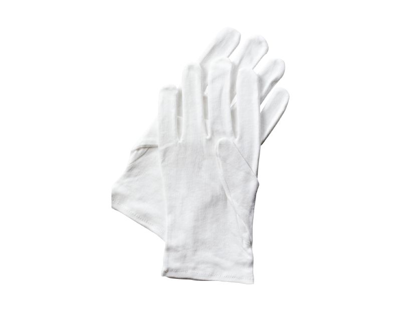 Dermatological White Cotton Gloves, Help Protect Damaged Skin Pack Of 2