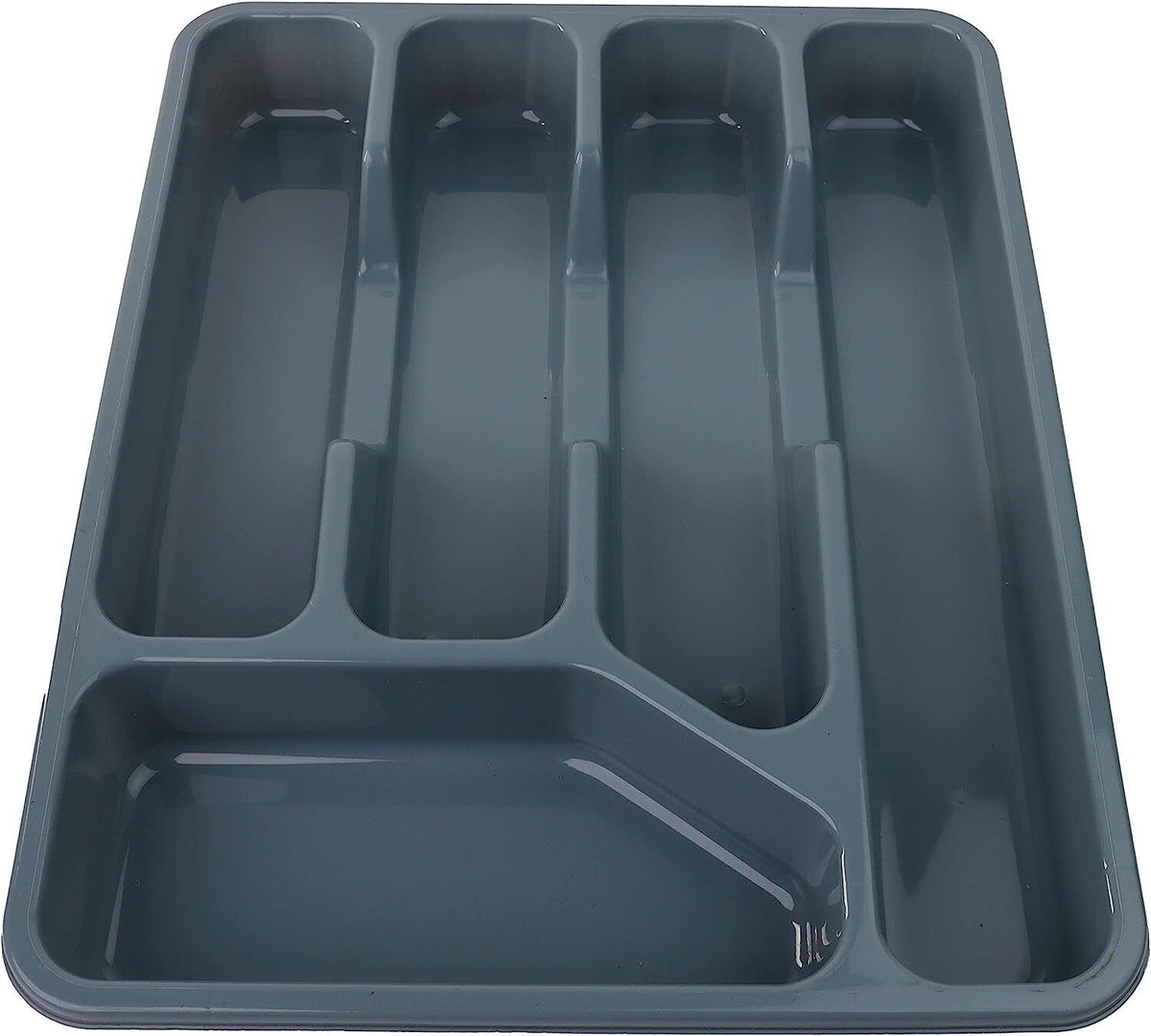 Cutlery Tray 5 Compartment PlasticnKitchen Drawer Organiser Rack Utensils Spoons - DIVCHI