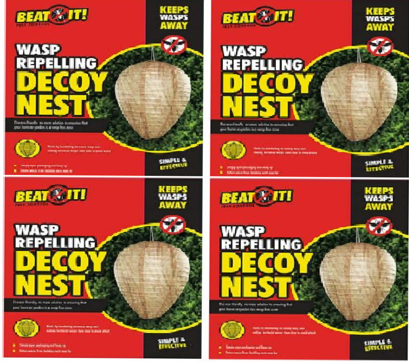 DECOY NEST Paper Wasp Simulated Wasp Deterrent Hanging- BEAT IT