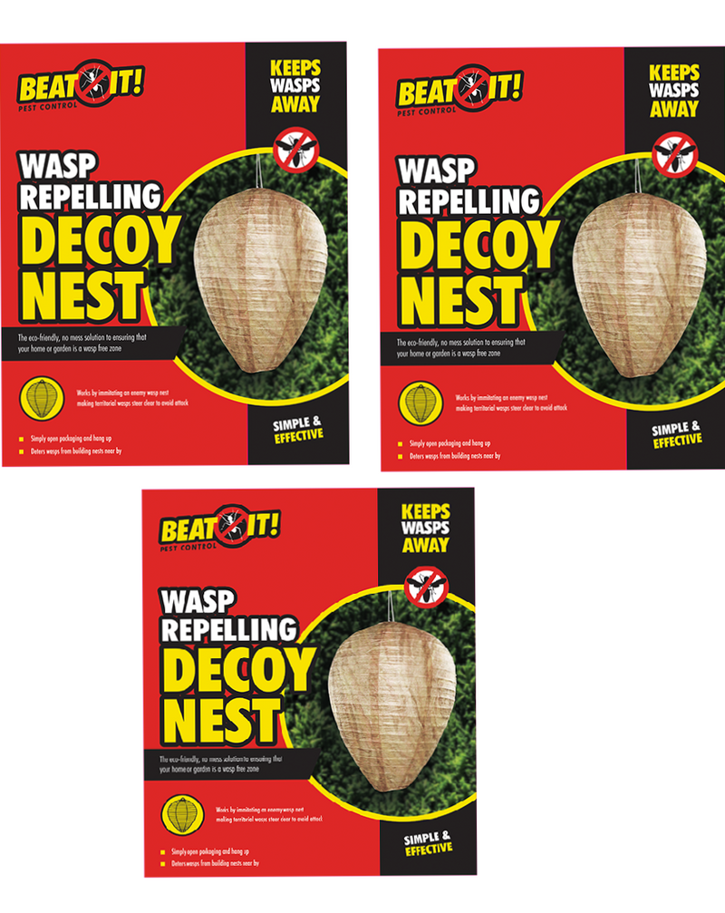 DECOY NEST Paper Wasp Simulated Wasp Deterrent Hanging- BEAT IT