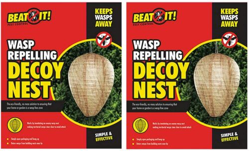 DECOY NEST Paper Wasp Simulated Wasp Deterrent Hanging- BEAT IT - DIVCHI