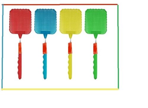 Pack of 4 Extendable Fly Swatter Flexible Prevent Pest with Durable Telescopic
