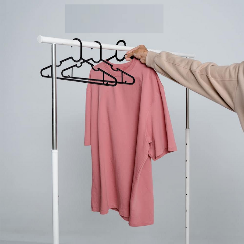 Pack Adult Plastic Coat Hangers Clothes with Suit Trouser Bar and Lips –  DIVCHI