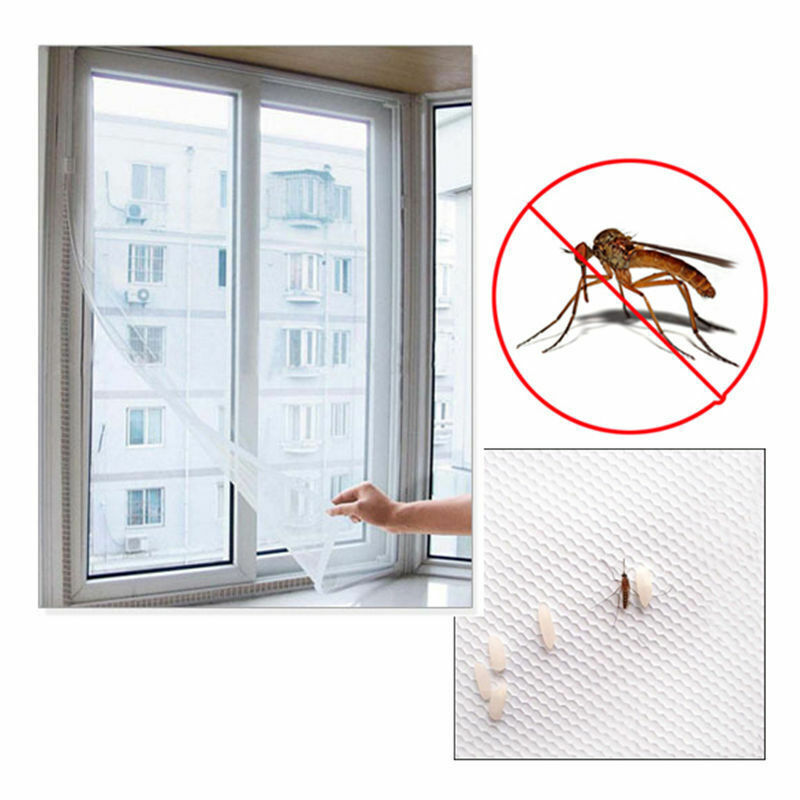 DIVCHI 2 Packs Window Insect Screen Net Mesh Kit 130X150cm (Approach 51x59 Inches) White - DIVCHI