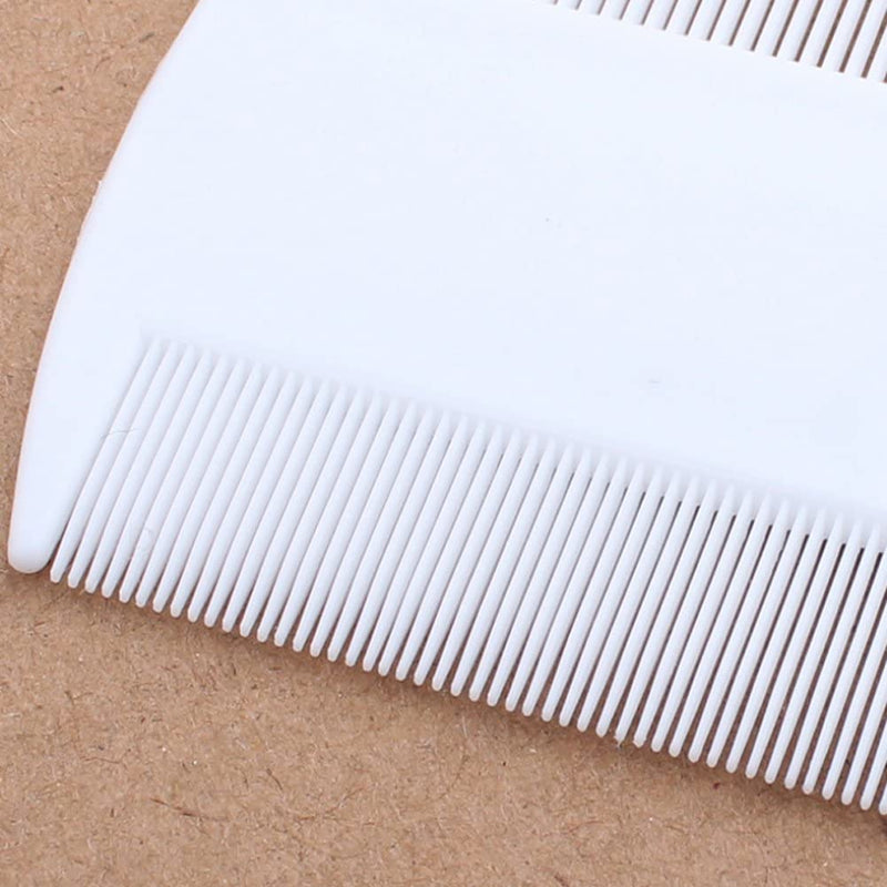 White Durable Double Sided Nit Combs or Head Lice Detection Comb Kids Pack of 2