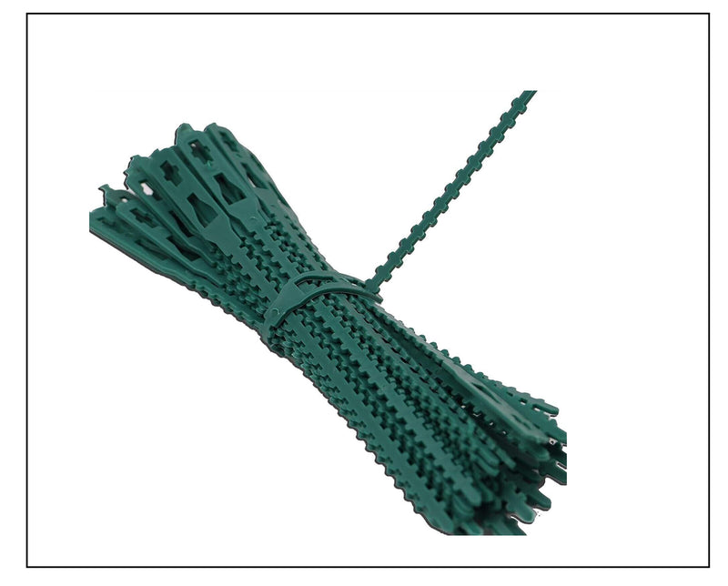 50 Pcs Adjustable Green Plant Ties Twists Plastic Strong Hold Support