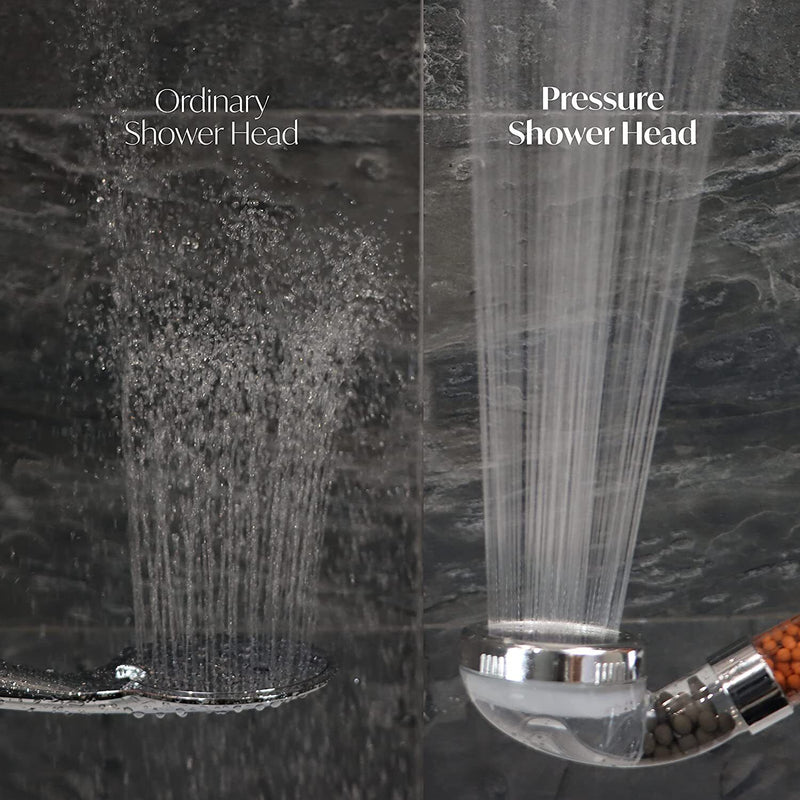 Shower Head of 3-Layer Filtration Pressure Shower Head Spray with 3 Modes Saving